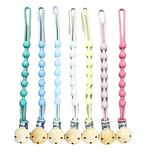 Amazon infant stainless steel pacifier clip integrated pacifier chain baby teether anti-falling chain