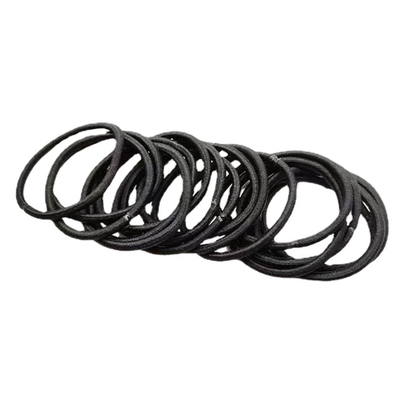 Резинка для волос Веревка кольцо для волос 4 мм полиэфирный материал высокоэластичная эластичная веревка для волос простая сплошная цветная Неоткрытая линия