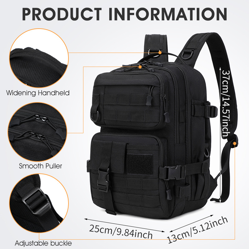 跨境户外男士双肩包牛津布战术包大容量徒步登山旅行包钓鱼路亚包