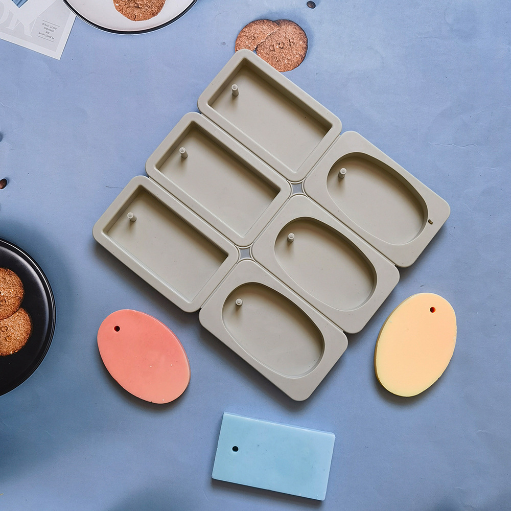 Aroma 3 cuadrado 3 elíptico 261 molde de jabón de silicona DIY aroma artesanía molde de jabón molde de pastel