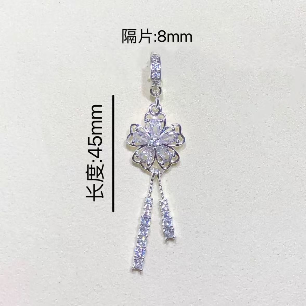 High Color-Retention 14K Gold-Plated Crystal DIY Accessories Bowknot Tassel Pendant Spacer Beads Bracelet Necklace Accessories