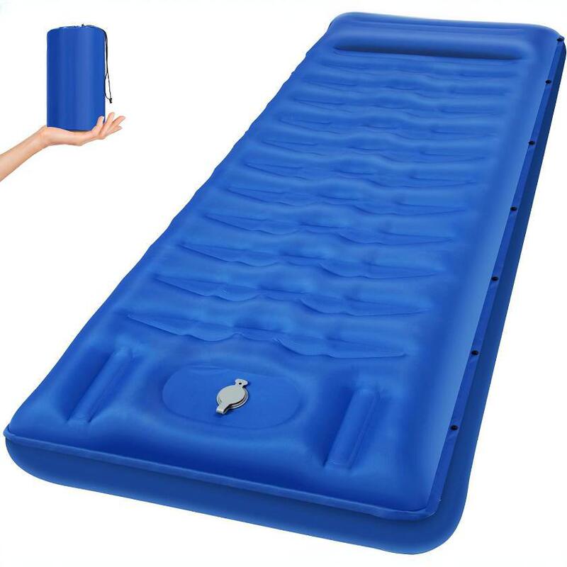 24 Years Amazon Explosions Pull Belt Thickened Lightweight Outdoor Inflatable Mat Portable Camping Moisture-proof Sleeping Mat Tent