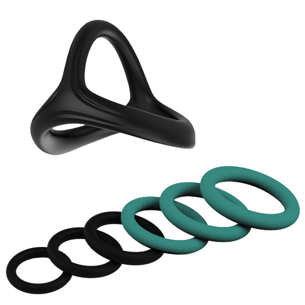 Anillo de bloqueo masculino anillo de prepucio anillo de silicona anillo de pene coqueteo sexual adulto productos sexuales fábrica directa