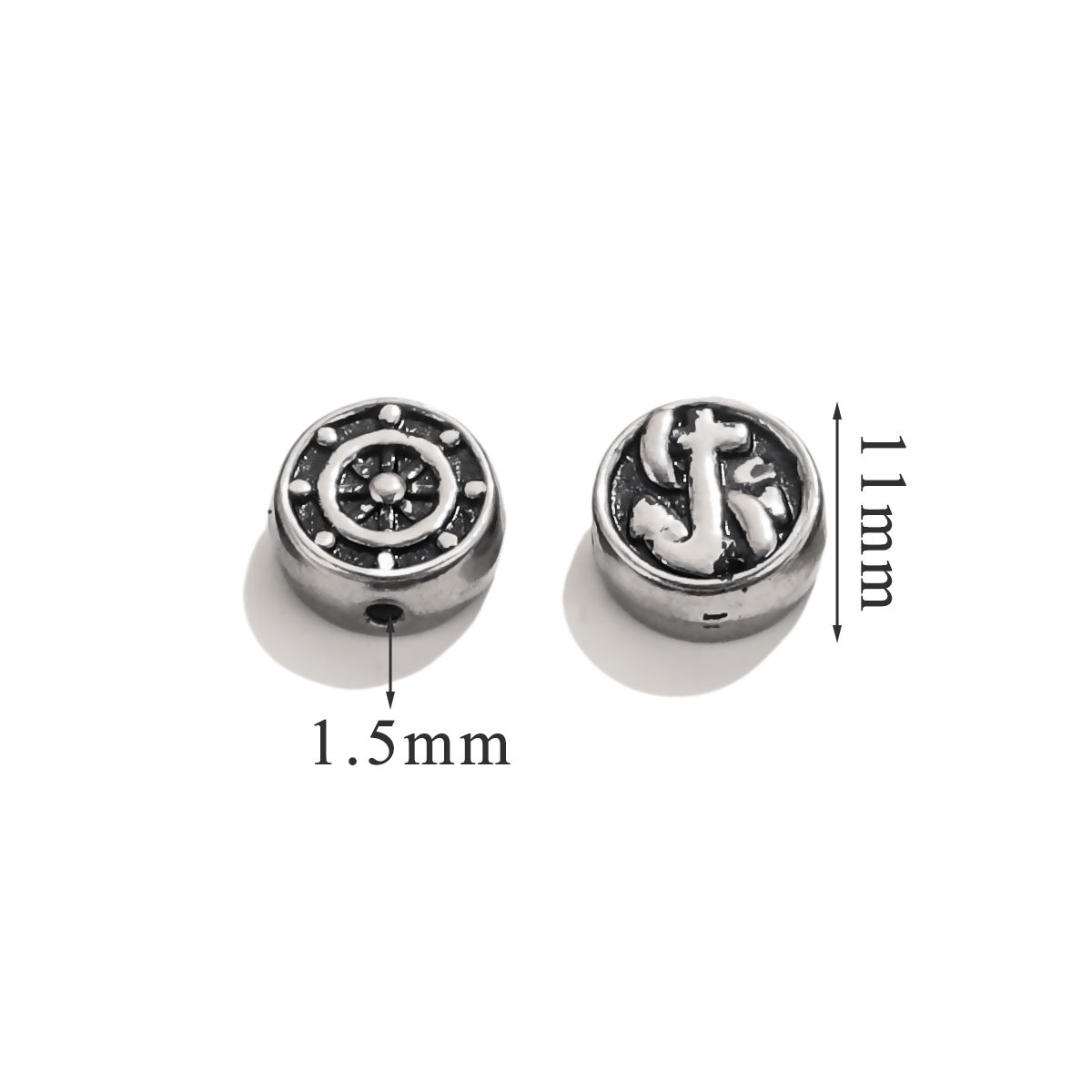 Acero inoxidable retrógrado retrogrado seis palabras de la palabra verdadera cuerda tejida a mano DIY cuentas de acero de titanio joyas de cuentas de pulsera