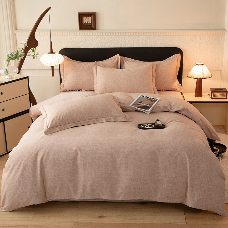 純綿厚手で毛を磨いた純色の豪華なシーツは4点セットの秋冬布団カバーの寝具は3点セットです。
