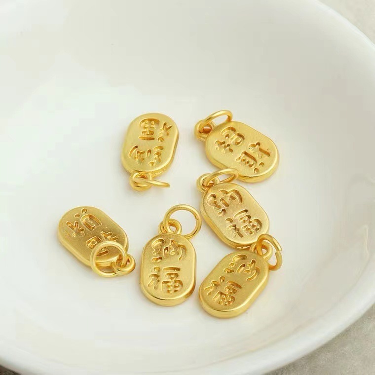 Lucky Nafu Chinese style golden festive alloy diy jewelry beaded accessories material Yiwu accessories wholesale