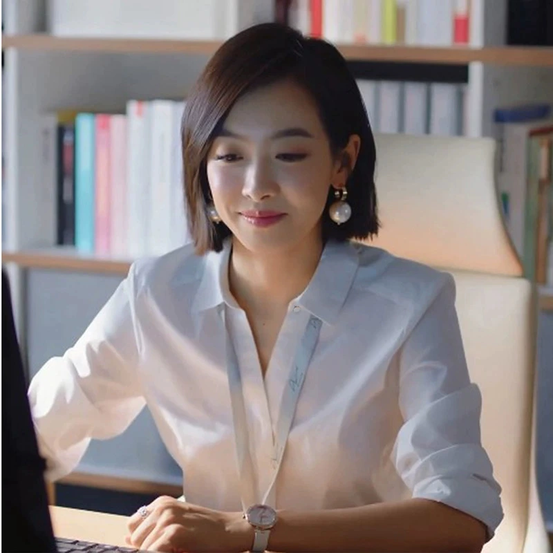 Оптовая продажа 130kg года, новая белая рубашка большого размера с v-образным вырезом для женщин, модная рубашка с длинными рукавами и короткими рукавами без утюга.