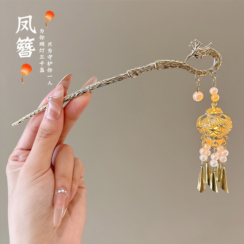 Linterna brillante de bordas para niños estilo antiguo chino cabello de cabello de niñas de alta calidad cabello de cabello de cabello