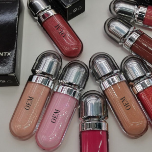Oem Little Fatty Mirror Moisturizing Lip Gloss Watery Mermaid Ji Fine Glitter Transparent Hydrating Glass Lip Gloss Customized Processing