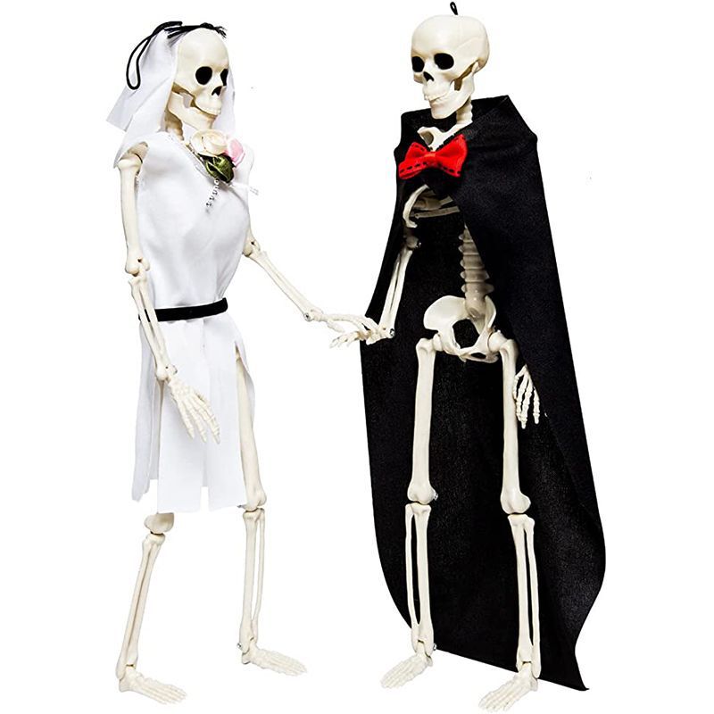 ハロウィーン頭蓋骨格60cmシミュレーション人体プラスチック骨格装飾お化け屋敷祭りシーン配置道具|undefined