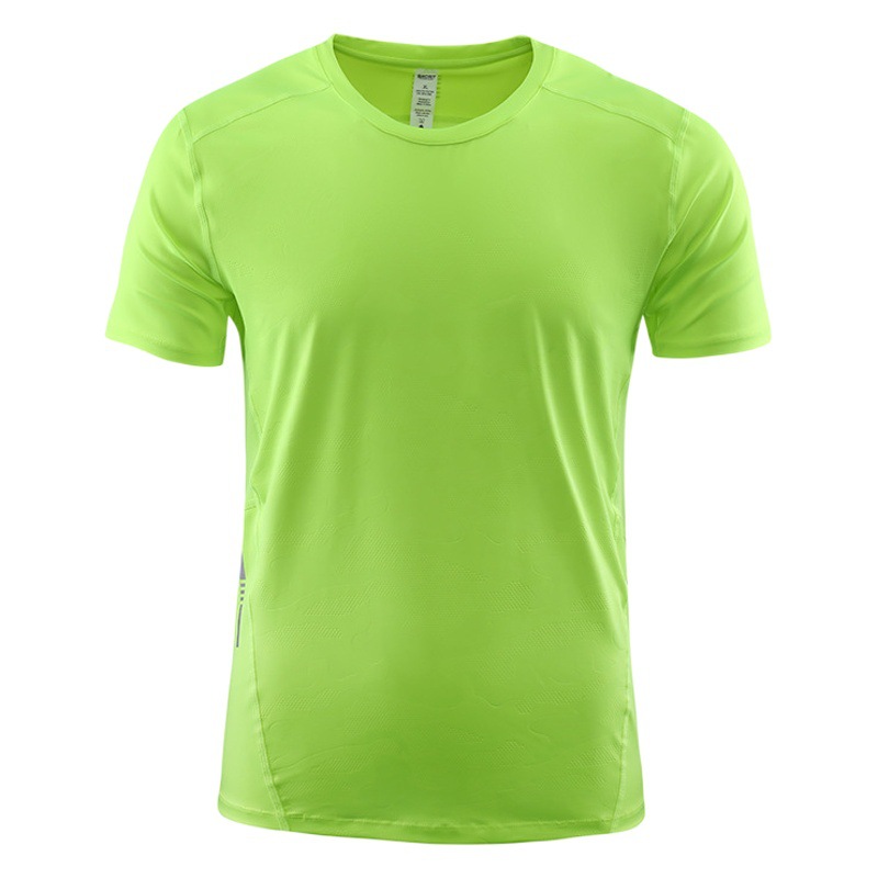 Deportes de verano ropa de secado rápido hombres de manga corta suelta fitness correr camiseta deportes ropa casual seda de hielo superior absorbente de sudor
