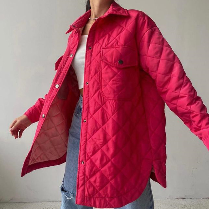 Nuevo otoño 2023 y el invierno versátil engrosada abrigo de algodón acolchado para mujeres europeas y americanas image 12