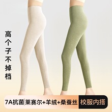 校服内搭神器女士秋裤秋冬季青少年初高中学生德绒羊绒蚕丝保暖裤