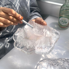 北欧風軽豪華家庭用灰皿リビングオフィス創意装飾個性ファッションガラス氷山灰皿