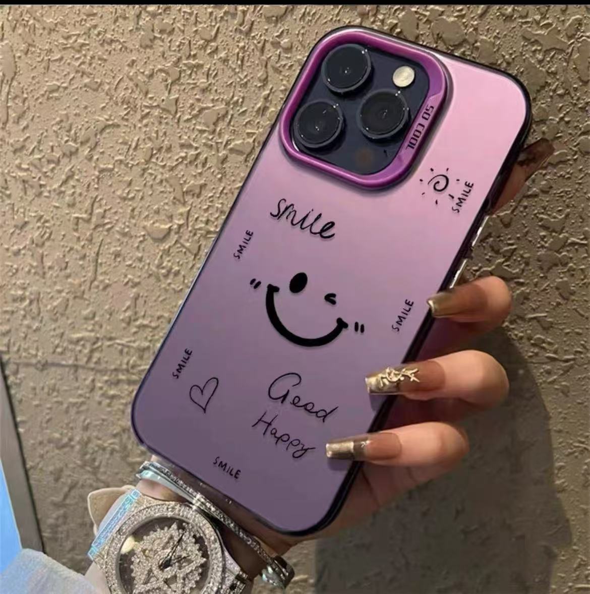 Nueva cara sonriente de moda para iPhone 16 funda para teléfono móvil Apple 15promax/14 anti-caída 13pro12 tendencia