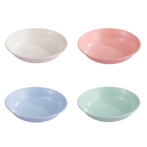 Kitchen Home Dipping Sauce Seasoning Plate Cooked Material Round Small Plate Grilled Meat Seasoning Vinegar Soy Sauce Wheat Straw Tableware Plate