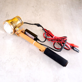 Joyous external 6-12-100V zoom laser gun handheld headlight strong light LED outdoor spotlight long-range light