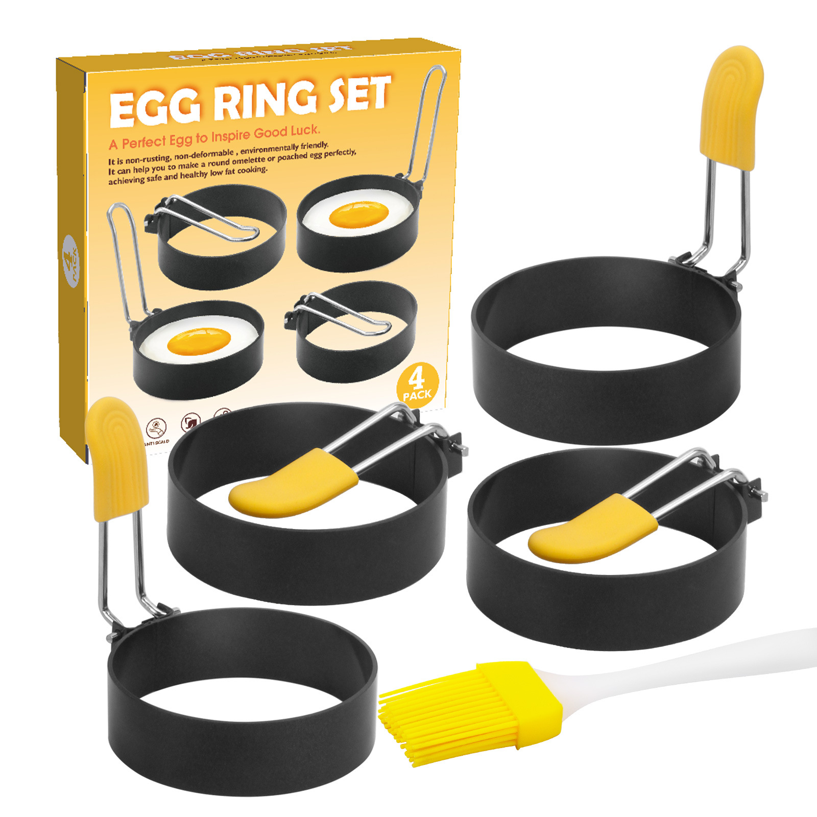 라운드 4 종 세트 (실리콘 슬리브 + 컬러 박스 + 실리콘 스윕)