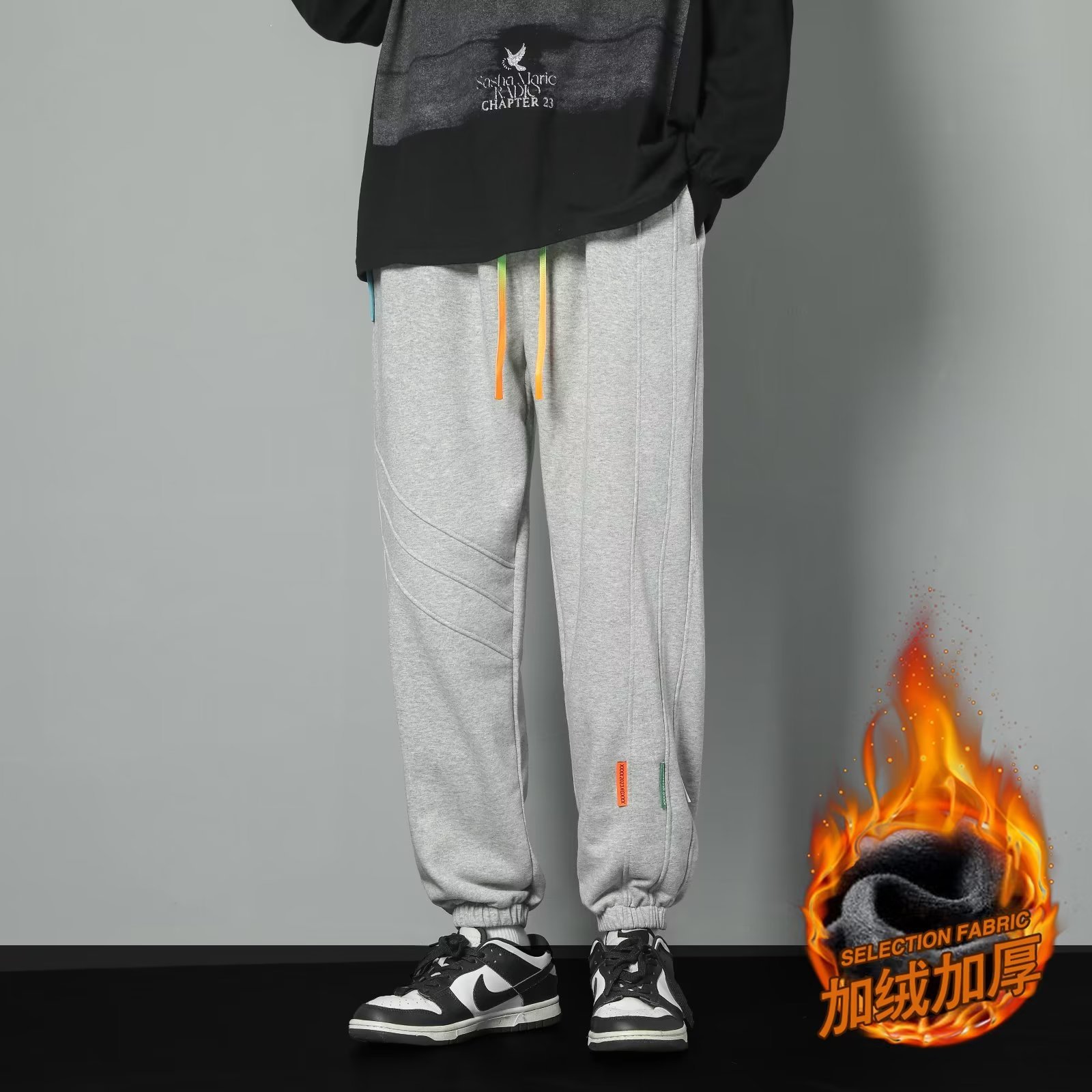 2024 primavera y otoño nuevos pantalones casuales para hombres de moda juvenil marca holgada pantalones deportivos de moda de moda