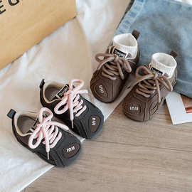 女童男童儿童2025运动鞋德训鞋魔术贴软底宝宝鞋子阿甘鞋轻便防滑