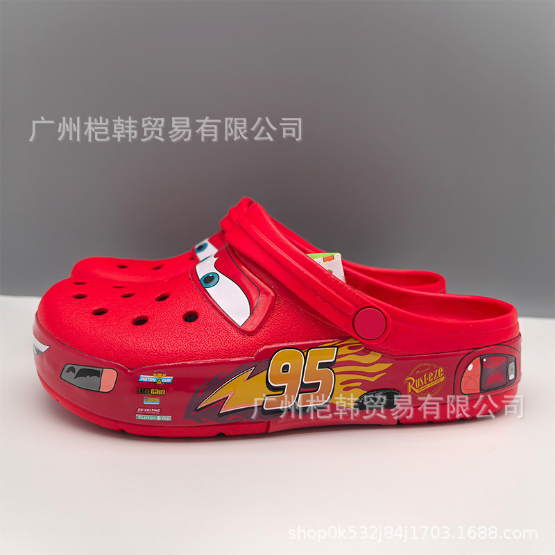 Crocs Mcqueen 95 Car Crocs Adult Led Flashing Couple Versatile Breathable Casual Beach Shoes