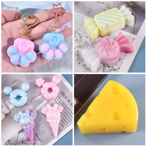 15 baking molds cat claw cake cheese baking pan donut candy handmade glue resin diy silicone mold