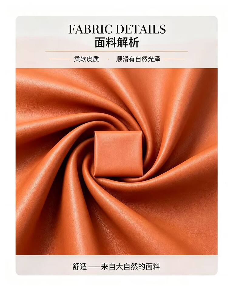 Áo khoác da nữ dáng ngắn ôm vừa, cổ lập, tay dài, phong cách thanh lịch — Cam Hermès, đen chi tiết 6