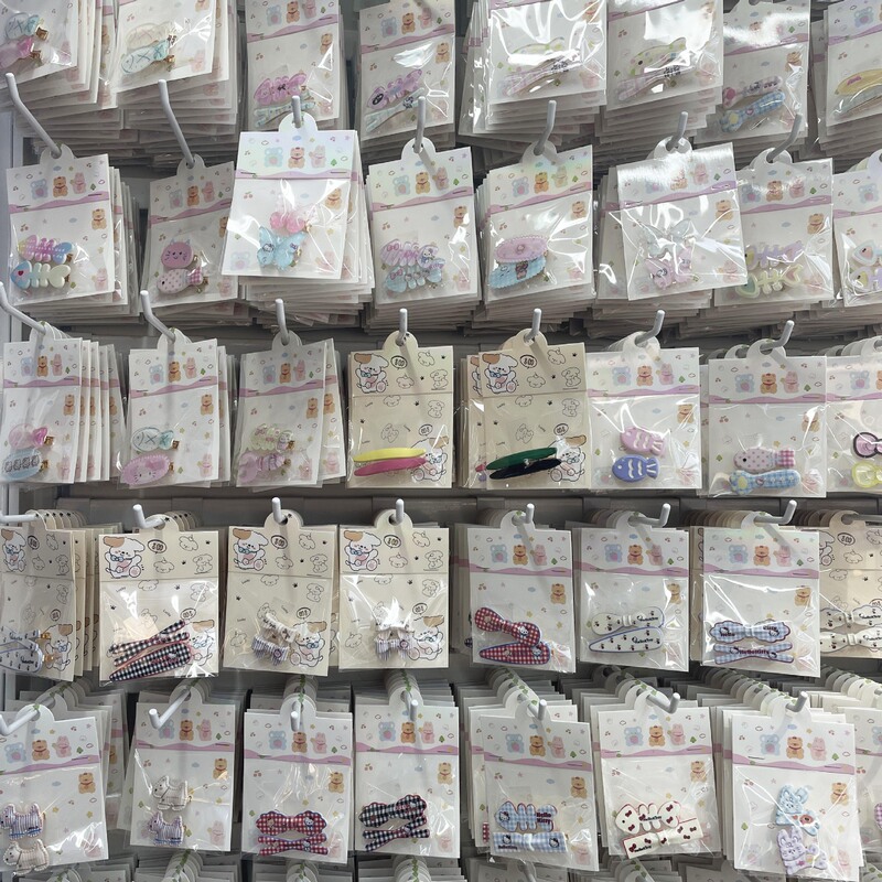 单独包装带吊卡发夹边夹鸭嘴夹水钻发卡女发卡批发义乌|undefined