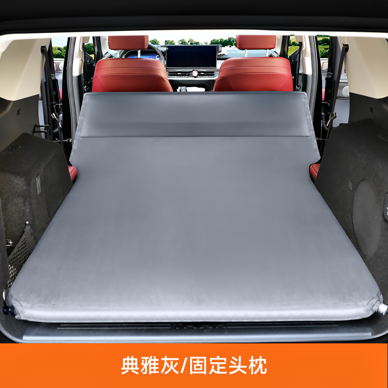 Vehicle-mounted inflatable bed | Tank Inflatable Car Mattress - for-tank-500-fixed-pillow-elegant-grey-with-air-pump
