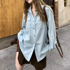 亚麻物语 极简老钱风 天丝亚麻衬衣女秋季新款纯色气质衬衫