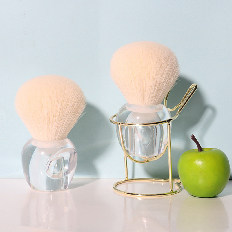 Nuevo polvo de uñas cepillo único polvo suelto rubor cepillo polvo belleza maquillaje cepillo novato belleza herramientas en forma de manzana