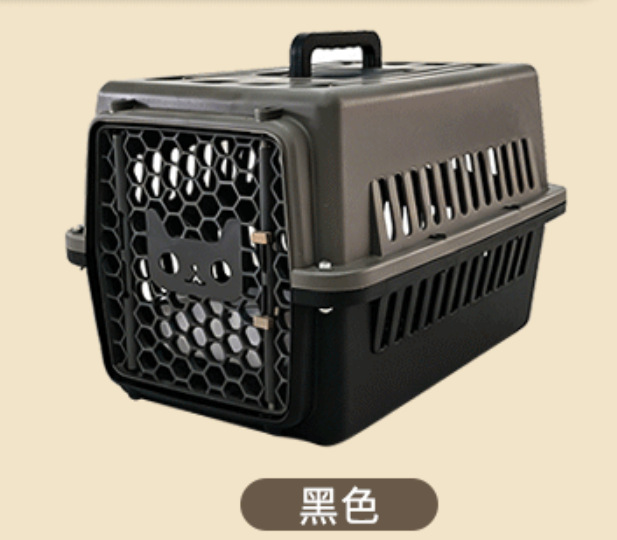 Caja de Transporte Aéreo para Mascotas Plástico Portátil para Perros y Gatos