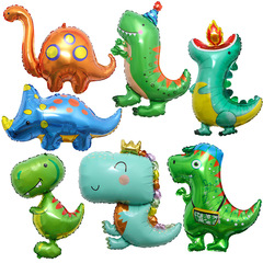 新品卡通可愛恐龍鋁膜氣球 劍龍噴火龍皇冠恐龍鋁箔氣球生日裝飾