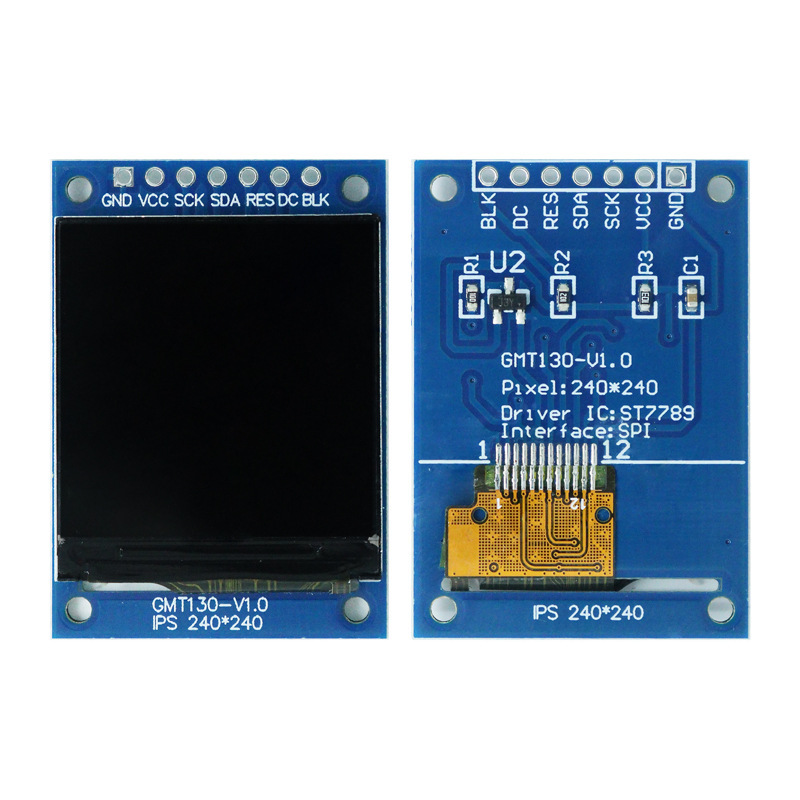 Jinyichen 1.33inch TFT ディスプレイ ST7789 小画面 240x240 正方形画面 LCD フルビュー SPI カラースクリーン|undefined