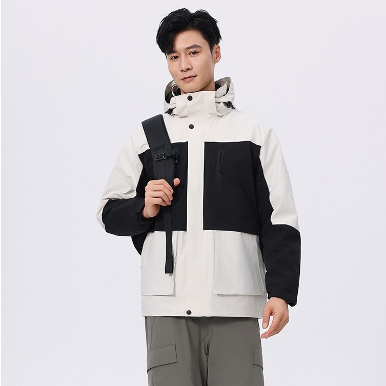 2025 New Jacket Three-In-One Men's and Women's Two-Piece Windproof, Waterproof and Warm Jacket Outdoor Hiking and Mountaineering Clothing