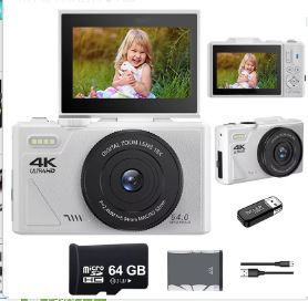 クロスボーダー英語版4k hd 6400万レトロIデジタルhdスクリーン18倍ズーム手ぶれ補正美顔カメラw 1|undefined