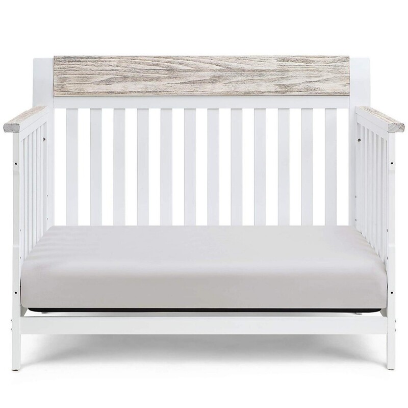 Crib Modern Bedroom Living Room Standard Size Adjustable Mattress Height White Baby Baby