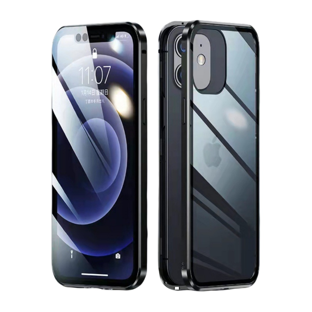 Funda para teléfono móvil iPhone17 16 Wanmagnetic King Apple HD/Antivish Funda magnética de metal de vidrio de doble cara