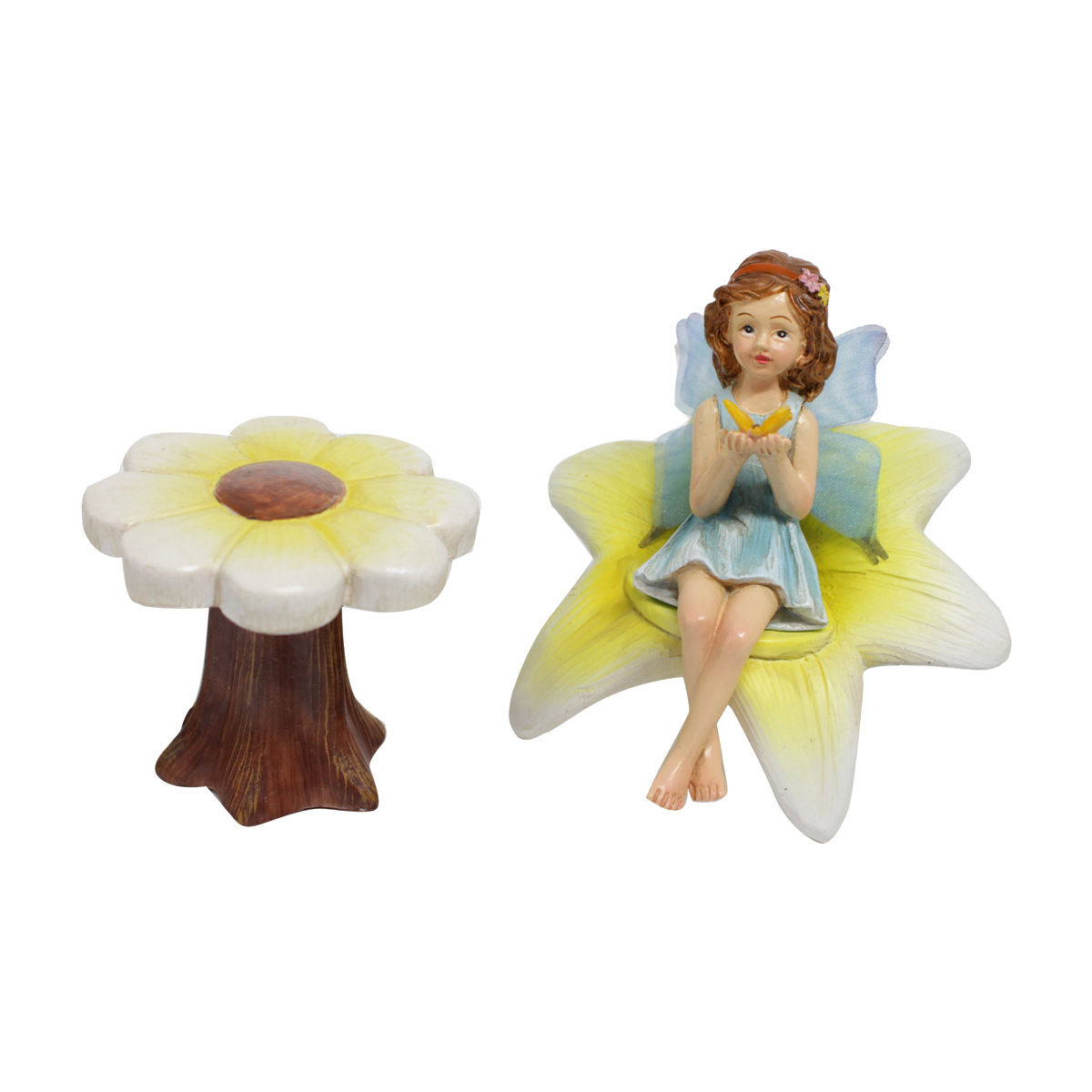 Balcony Layout Outdoor Courtyard Terrace Decoration Garden Grocery Flower Fairy Stool Garden Decoration Resin
