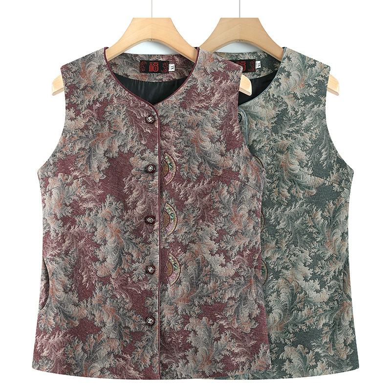 Бабушка весенний жилет женский 2025 новый средний и пожилой женский весенний и осенний мама весенний конюшня
