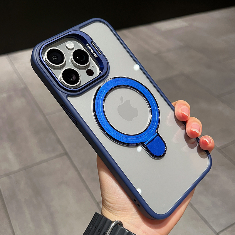 国境を越えた適用 iPhone17 透明磁気レンズ ダブルブラケット 携帯電話ケース Apple 16 レンズフィルム保護カバー 15|undefined