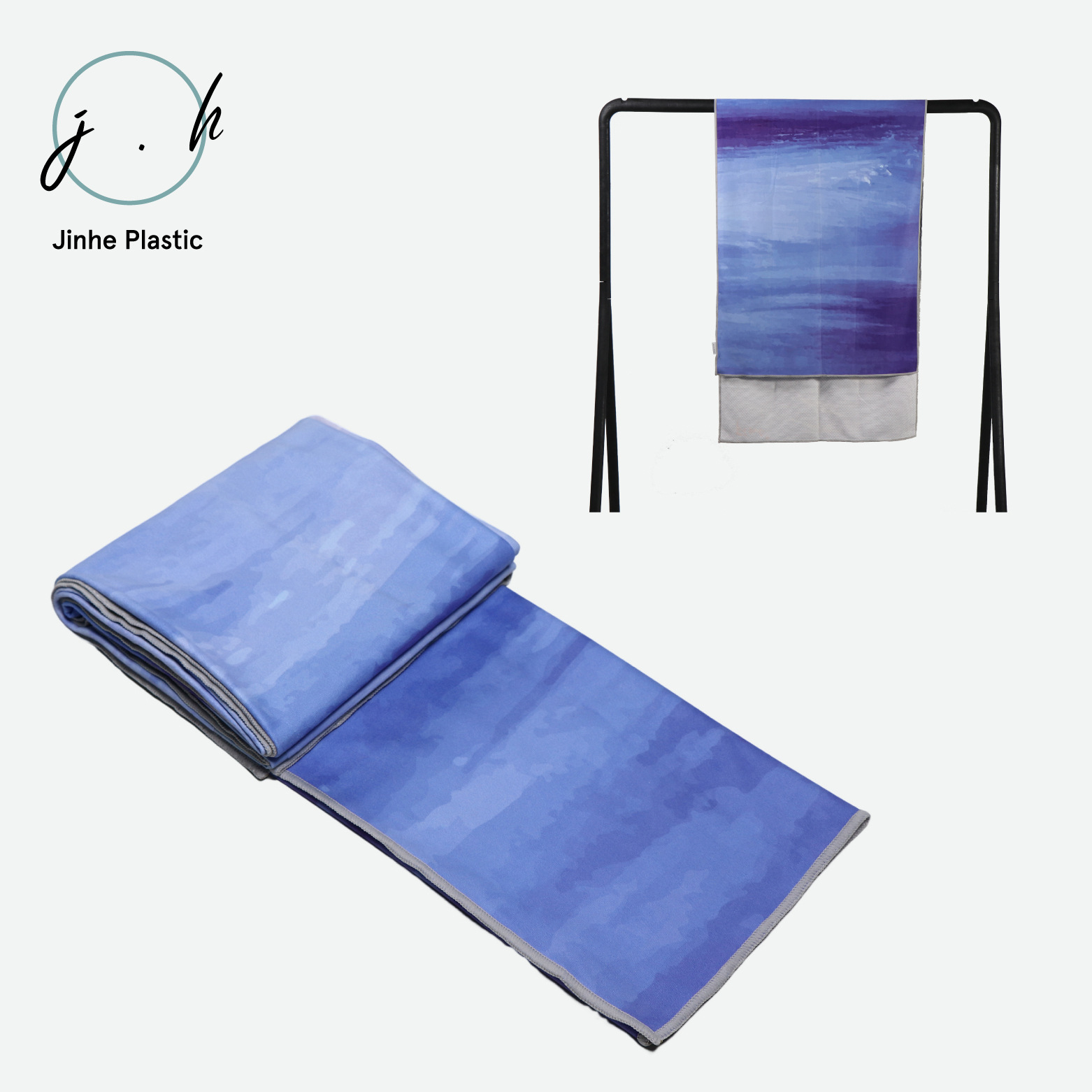 Factory Customized Non-Slip Silicone Dot Yoga Auxiliary Supplies Sweat-Absorbent Non-Slip Microfiber Yoga Laydown Towel