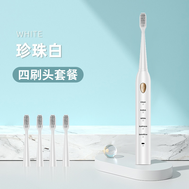 Enjuague de dientes portátil transfronterizo, limpiador de dientes automático, cepillo de dientes eléctrico ultrasónico para adultos, niños, mujeres, carga de viaje