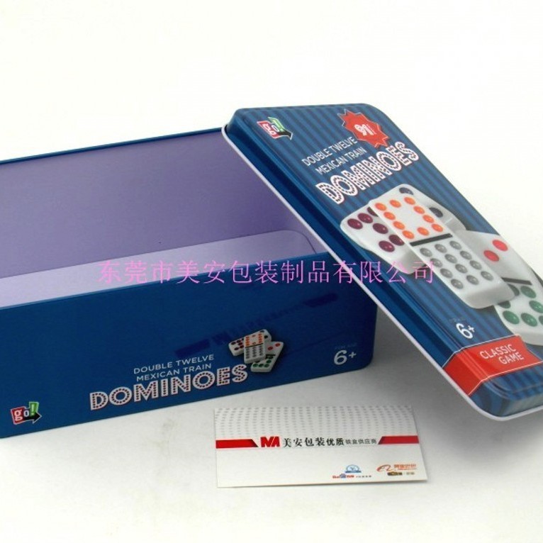 扑克牌铁盒 长方形马口铁盒包装 筛子铁盒 麻将牌包装盒