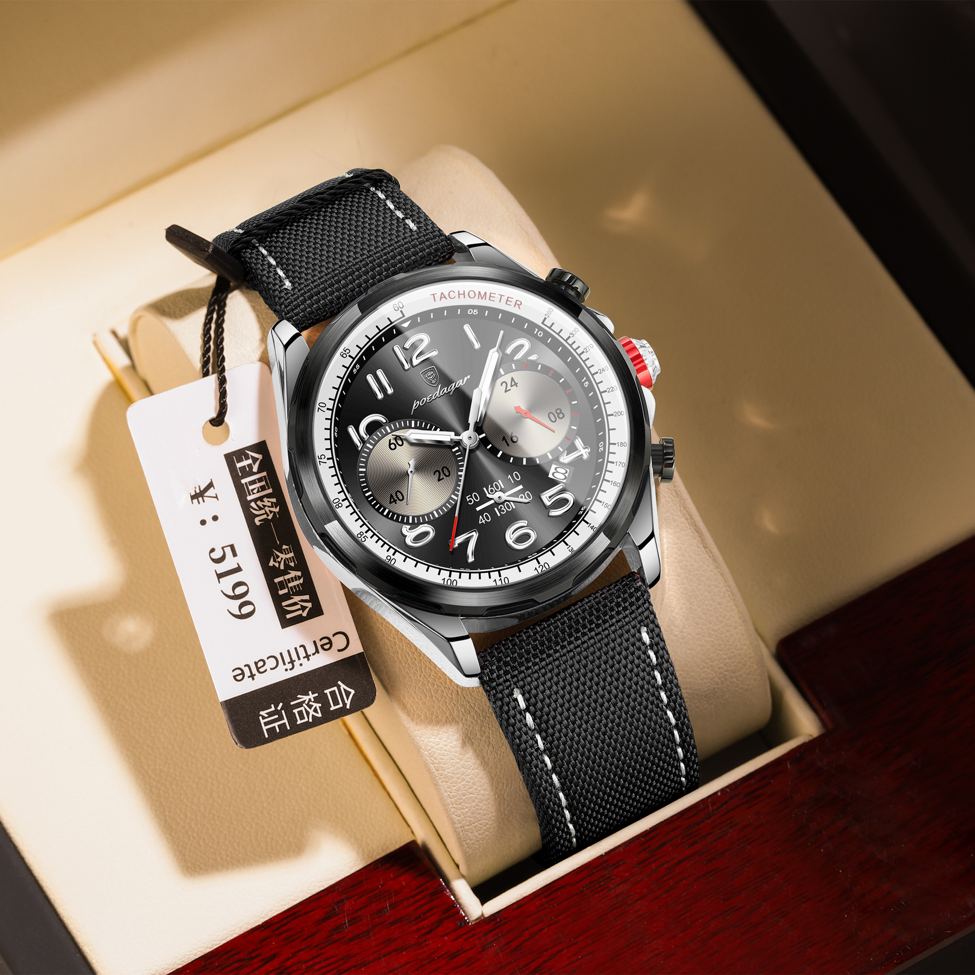 Marca suiza nuevo reloj de hombre moda hombre ocio cronógrafo de cuarzo en vivo comercio exterior explosión de una venta