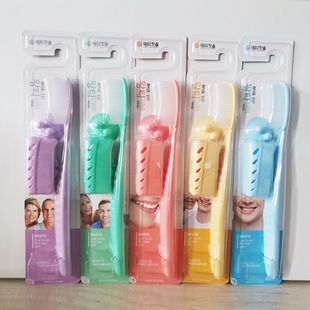 South Korea Imported 688 Big Head Toothbrush Gold and Silver Carbon Portable Travel Silver Couple Toothbrush C