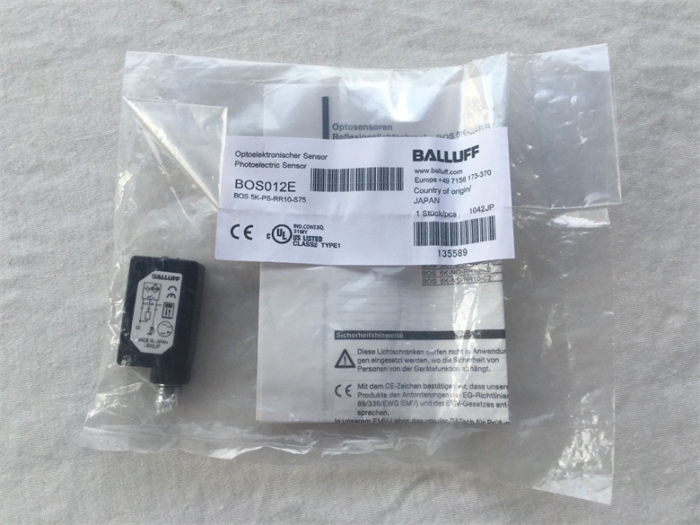 现货巴鲁夫balluff镜面反射型传感器 BOS012E BOS 5K-PS-RR10-S75