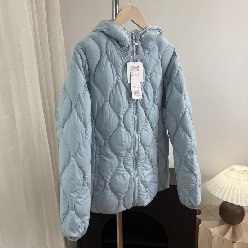 2025秋冬新款菱格超轻薄90羽绒服女短款连帽修身大码时尚保暖外套|undefined