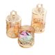 European-style electroplating maple leaf cup lid lace storage jar suit candy jar home table decoration dried fruit storage sugar jar