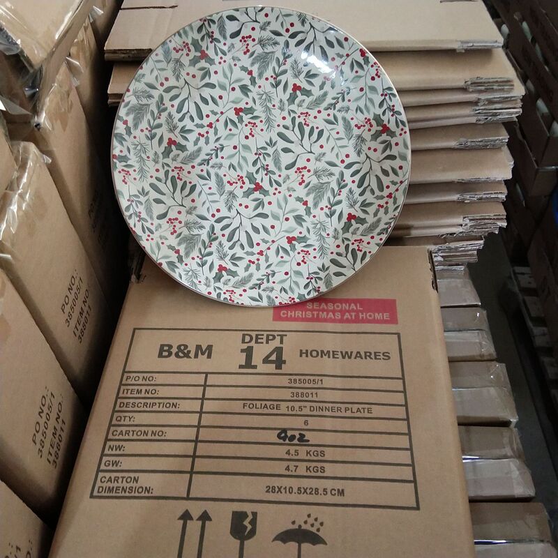 Export Ceramic Plate Foreign Trade Plate Christmas Plate Household Ceramic Plate Bowl